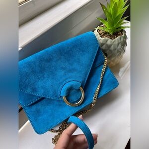 Blue velvet crossbody NEW